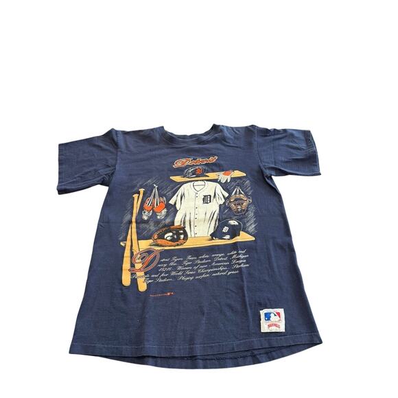 "NUTMEG" VTG Y2K Detroit Tigers Graphic T-Shirt SZ M Baseball  Single Stitch Arm - Picture 1 of 10